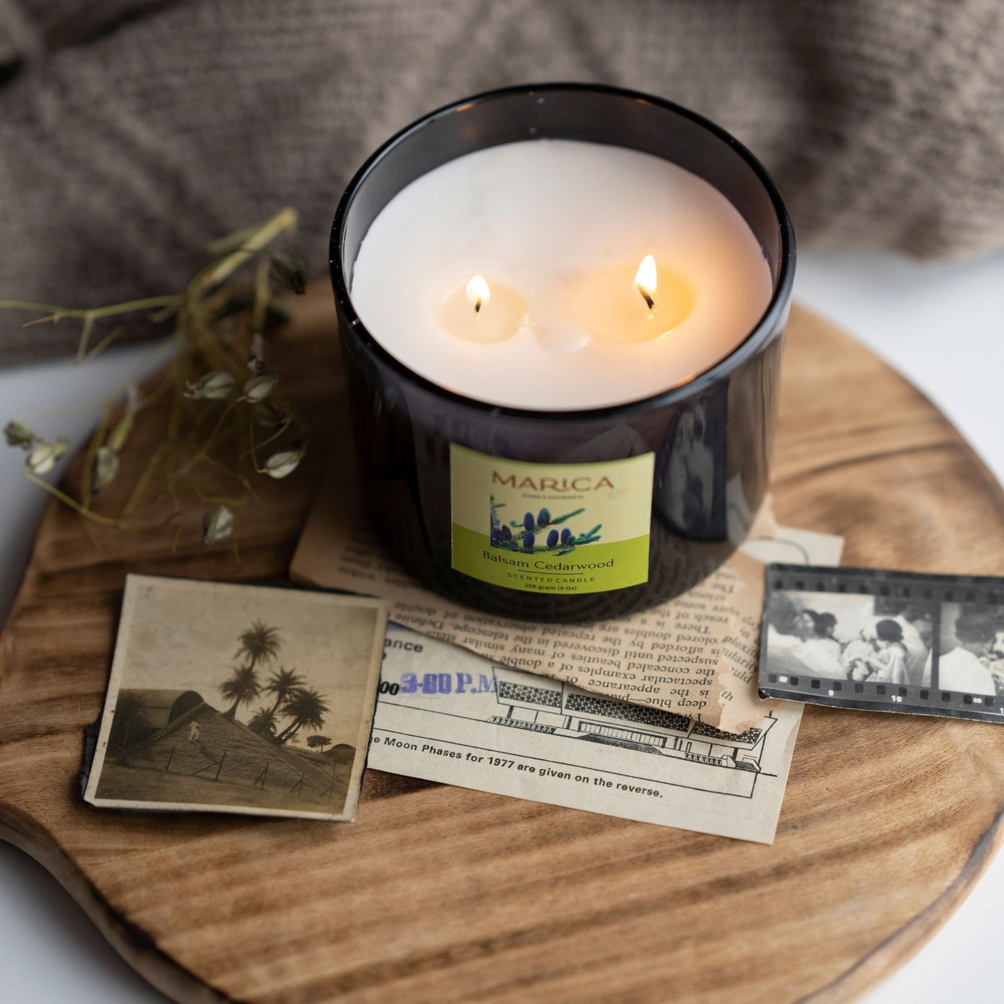 Marica Candle Lavender Citrus Scented, 2-Wick Bowl, 8.8Oz , Over 38 Hours of Burn Time