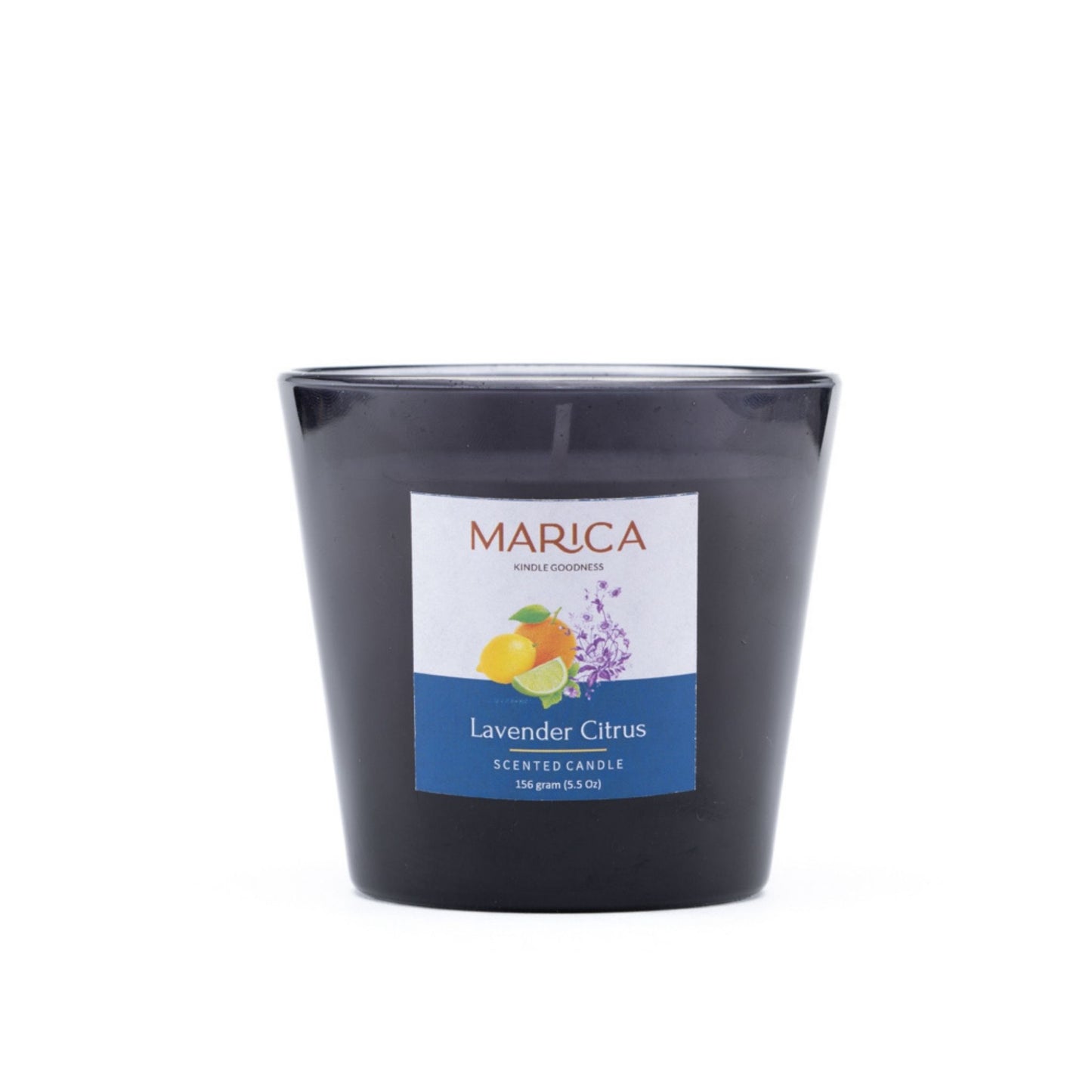 Marica Candle Lavender Citrus Scented, Tapered V Cup, 5.5 Oz (157 G), One Wick One wick Scanted candle,Over 39 Hours of Burn Time.