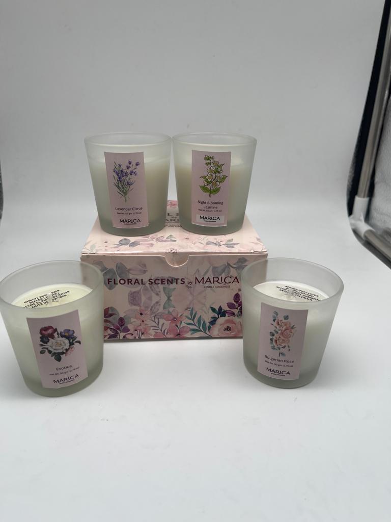 Shot glass -1.7 oz (Pack Of 4)-Floral Scents