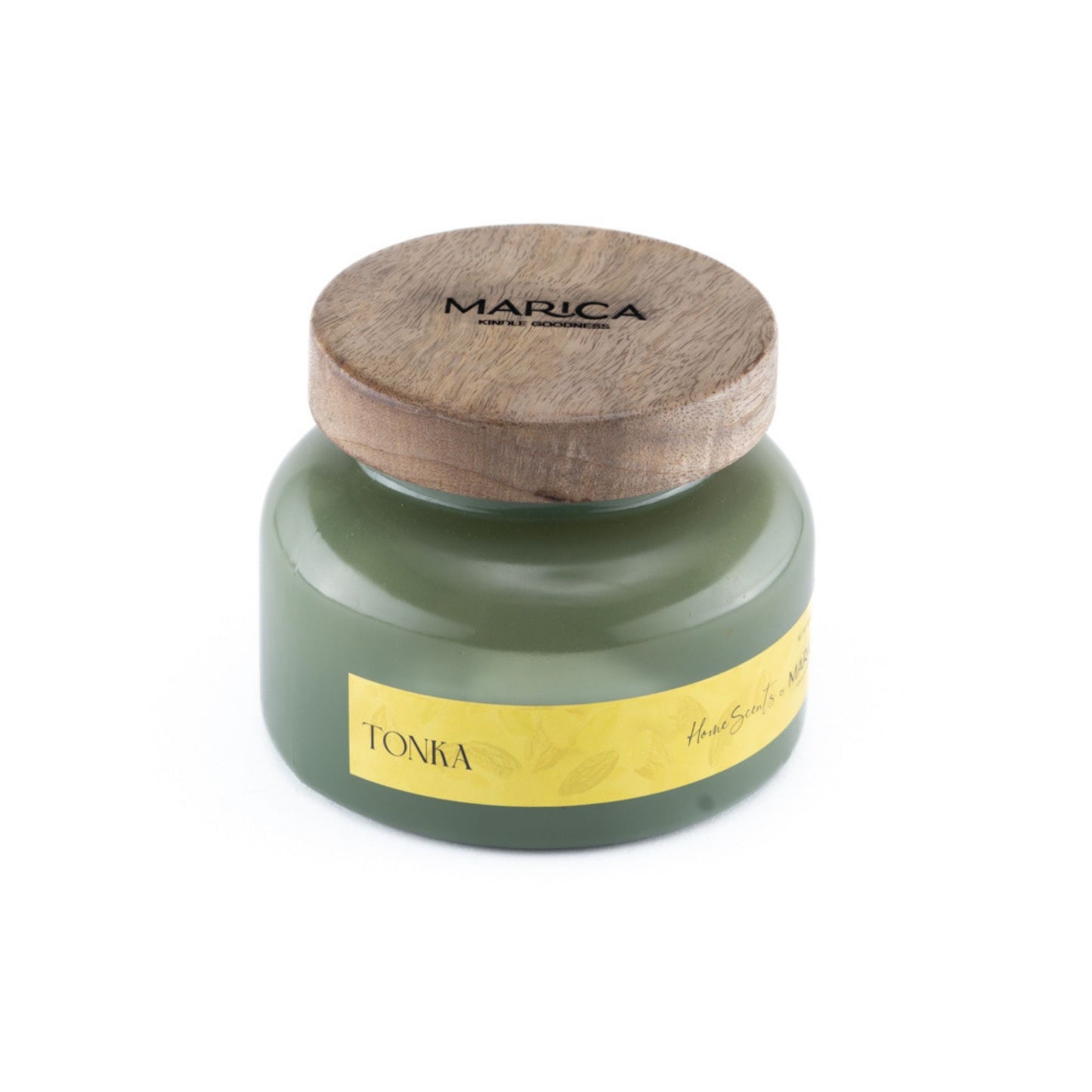 Marica Candle Tonka Scented, Monk Large Jar 18 Oz Two wick Candle, Over 60 Hours of Burn Time