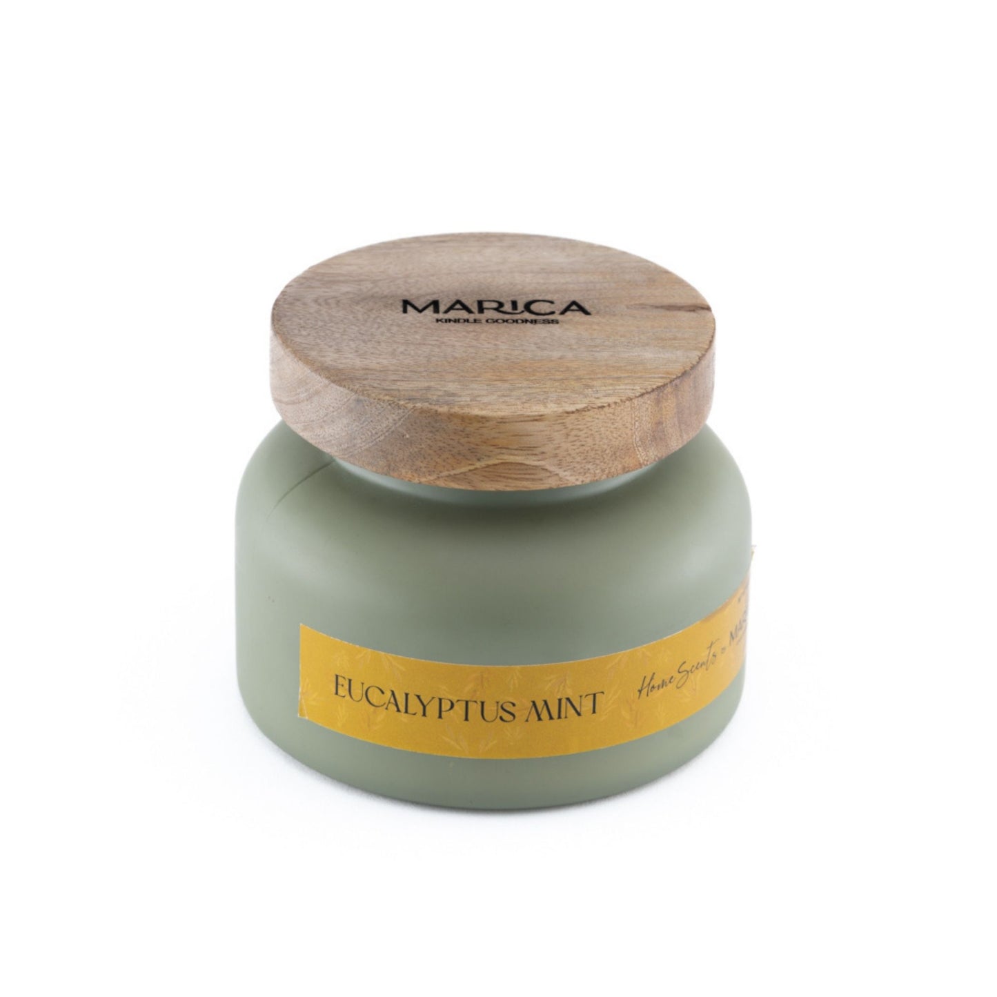 Marica Candle Eucalyptus Mint Scented, Monk Large Jar 18 Oz Two wick Candle, Over 60 Hours of Burn Time