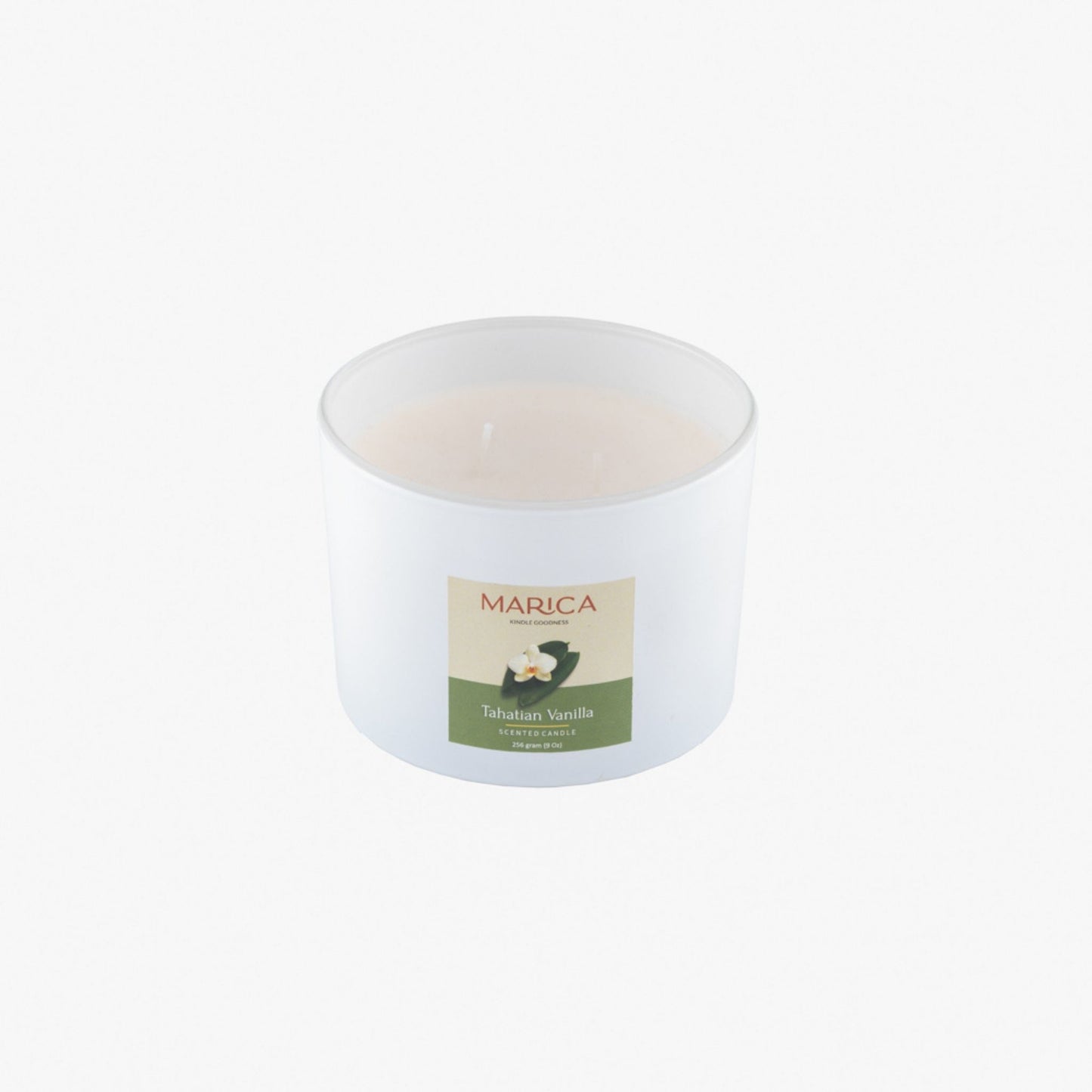 Marica Candle Tahitian Vanilla Scented, 2-Wick Bowl, 8.8Oz , Over 38 Hours of Burn Time