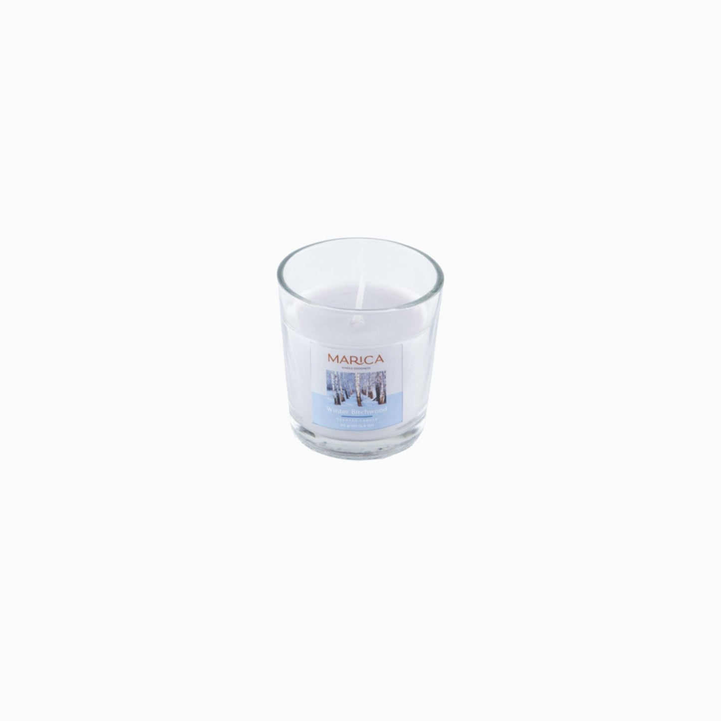 Marica Candle Winter Birchwood Scented,  Shot Glass, 1.7Oz , Over 12 Hours of Burn Time