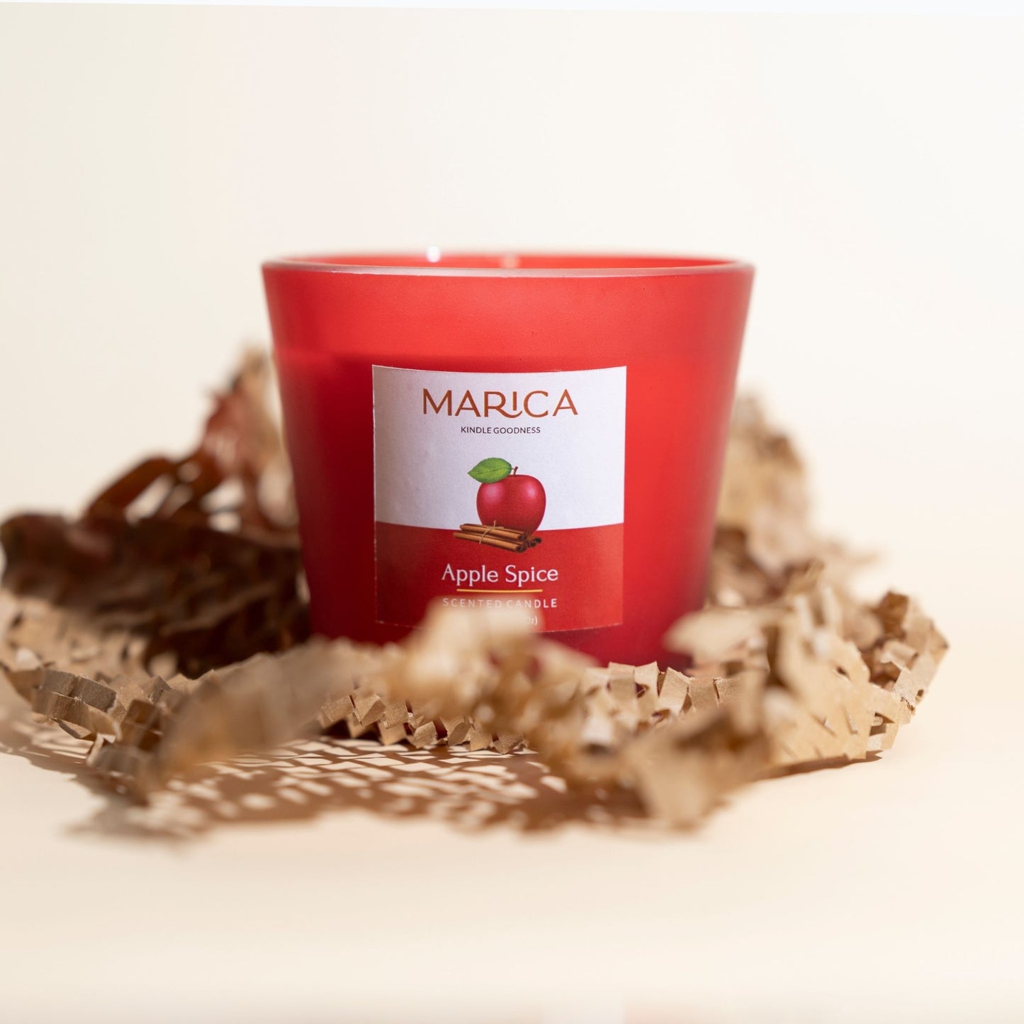 Marica Candle Apple Spice Scented, Tapered V Cup, 5.5 Oz (157 G), One Wick  One wick Scanted candle,Over 39 Hours of Burn Time.