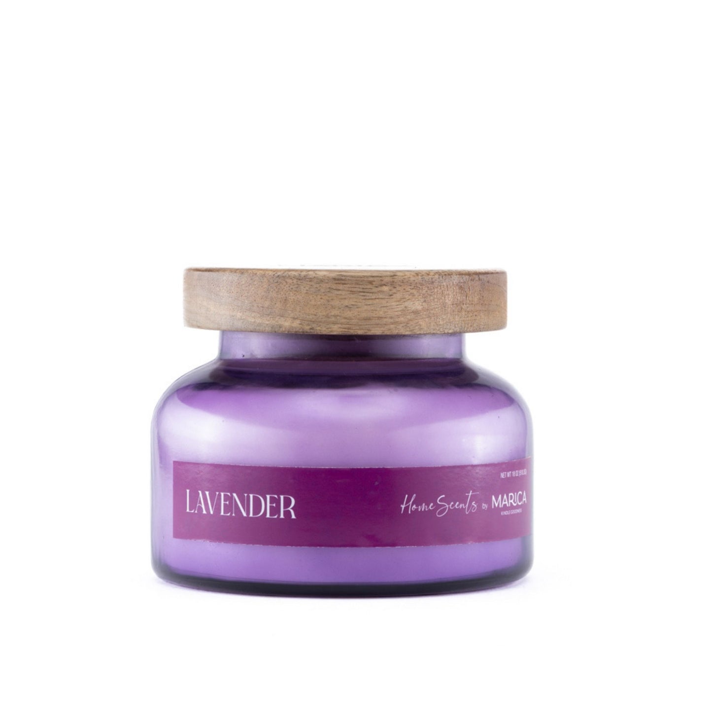 Marica Candle Lavender Scented, Monk Large Jar 18 Oz Two wick Candle, Over 60 Hours of Burn Time