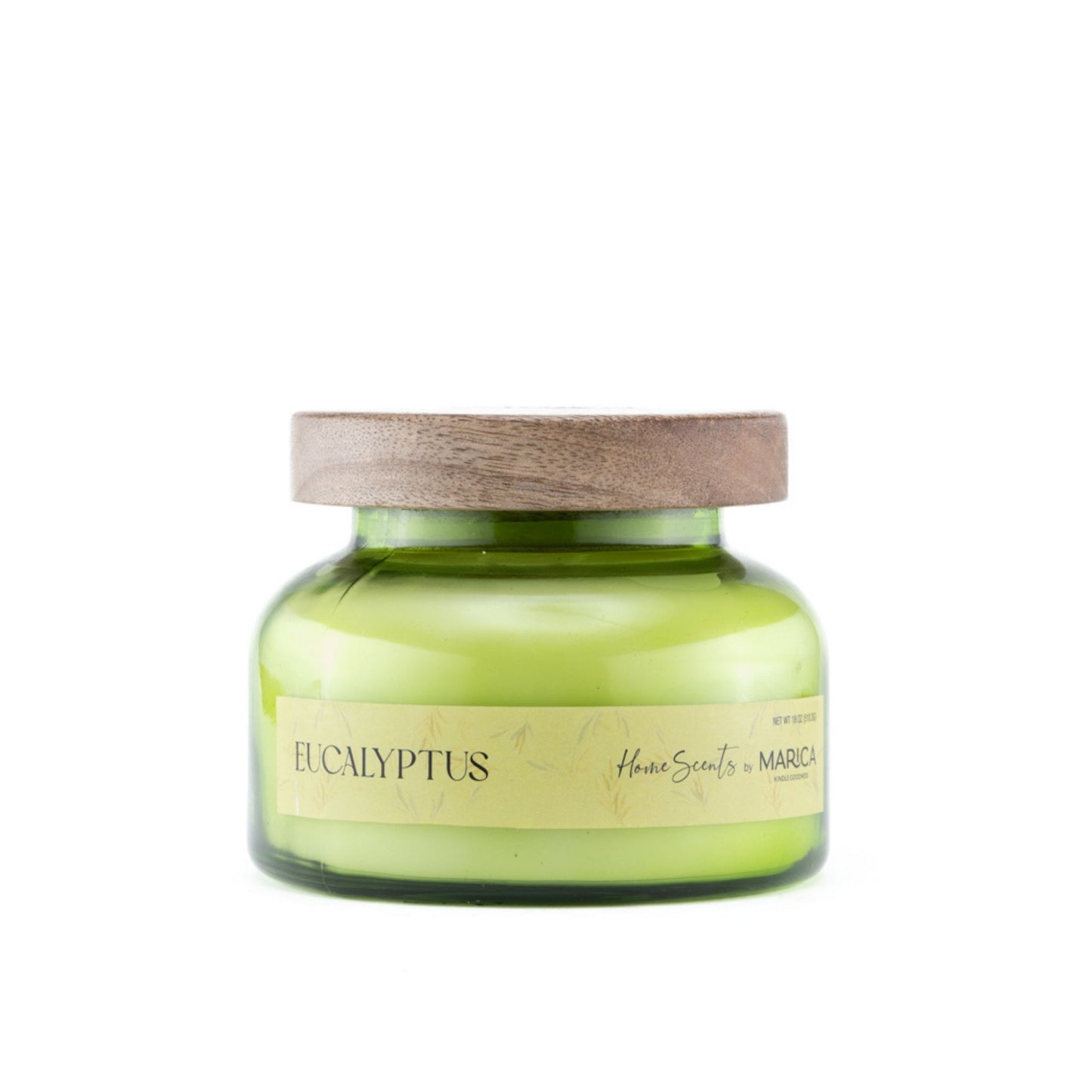 Marica Candle Eucalyptus Scented, Monk Large Jar 18 Oz Two wick Candle, Over 60 Hours of Burn Time